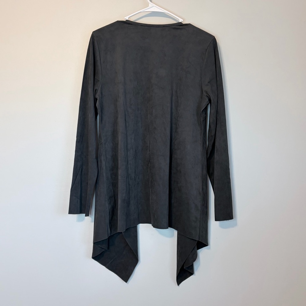 Soft Surroundings Slate Gray Drape Jacket - Picture 4 of 6